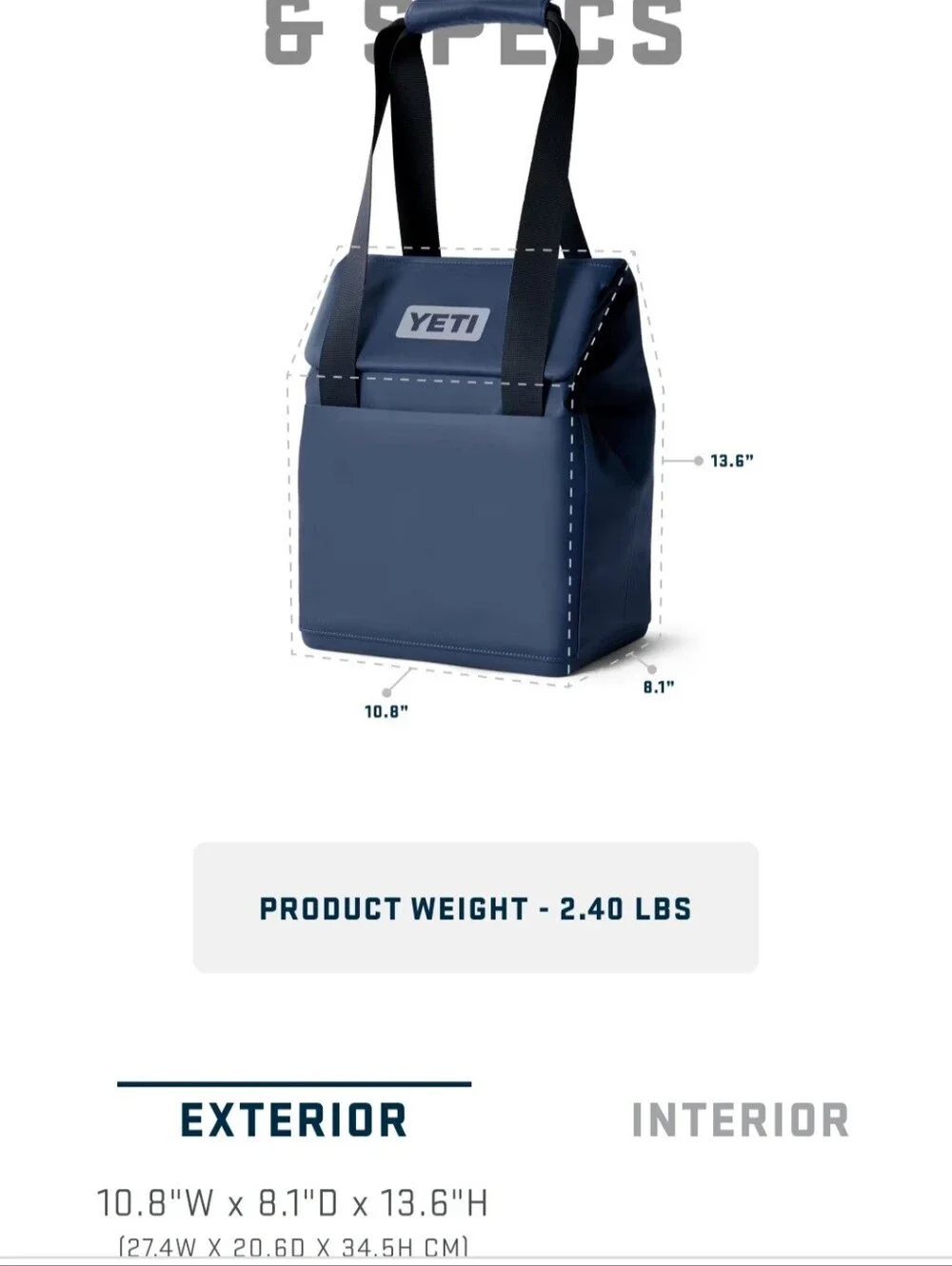 Yeti 14L RESCUE RED Insulated Tote - Picture 6 of 7